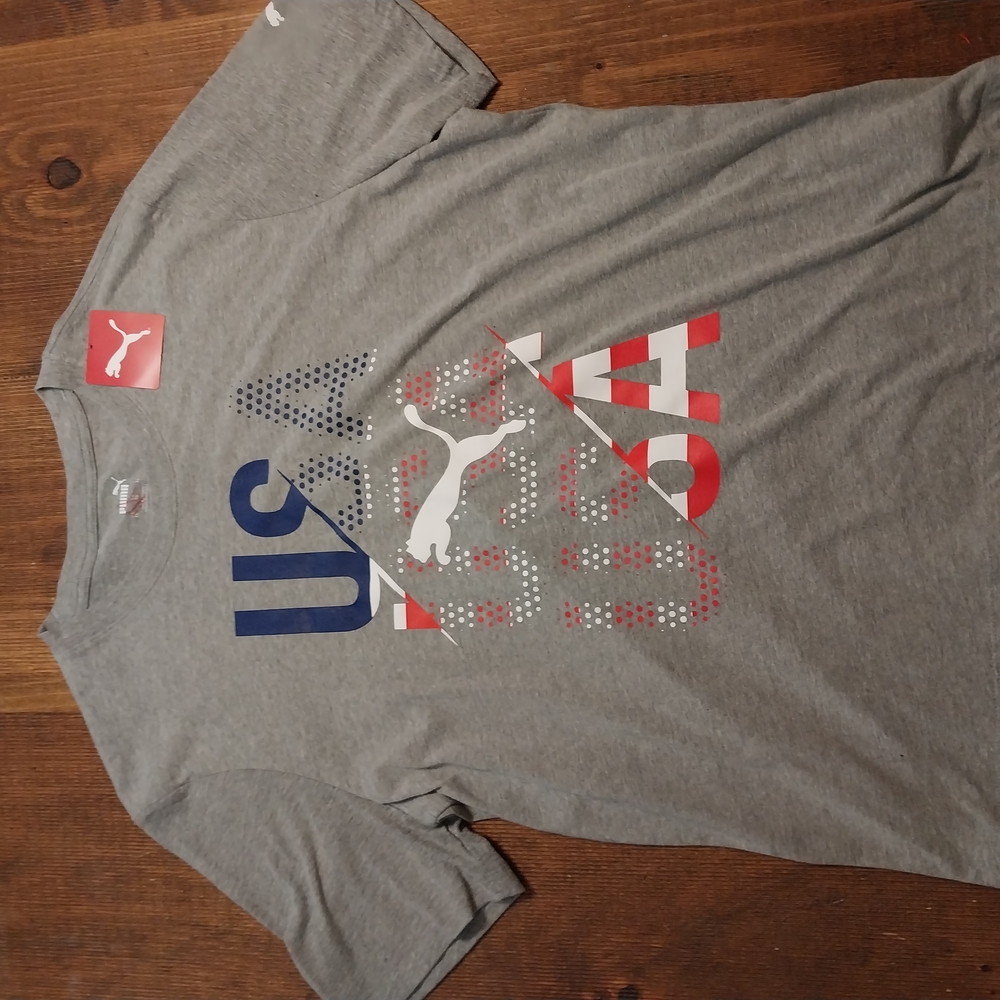 Puma Gray Graphic Men's T-Shirt